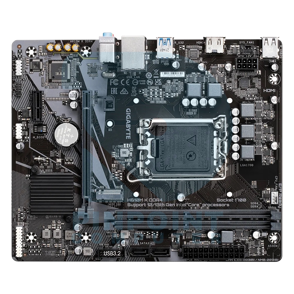 gigabyte h610m k ddr4 intel motherboard gigabyte h610m k ddr4 intel motherboard