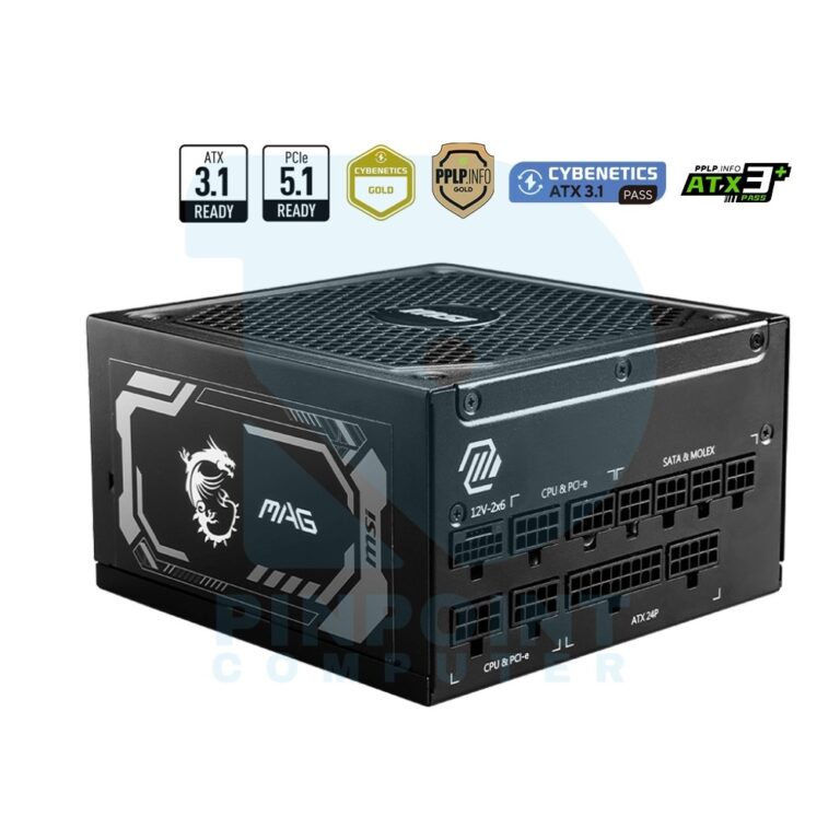 MSi MAG A1000GL PCIE5 80 Plus Gold Power Supply msi mag a1000gl pcie5 power supply 01