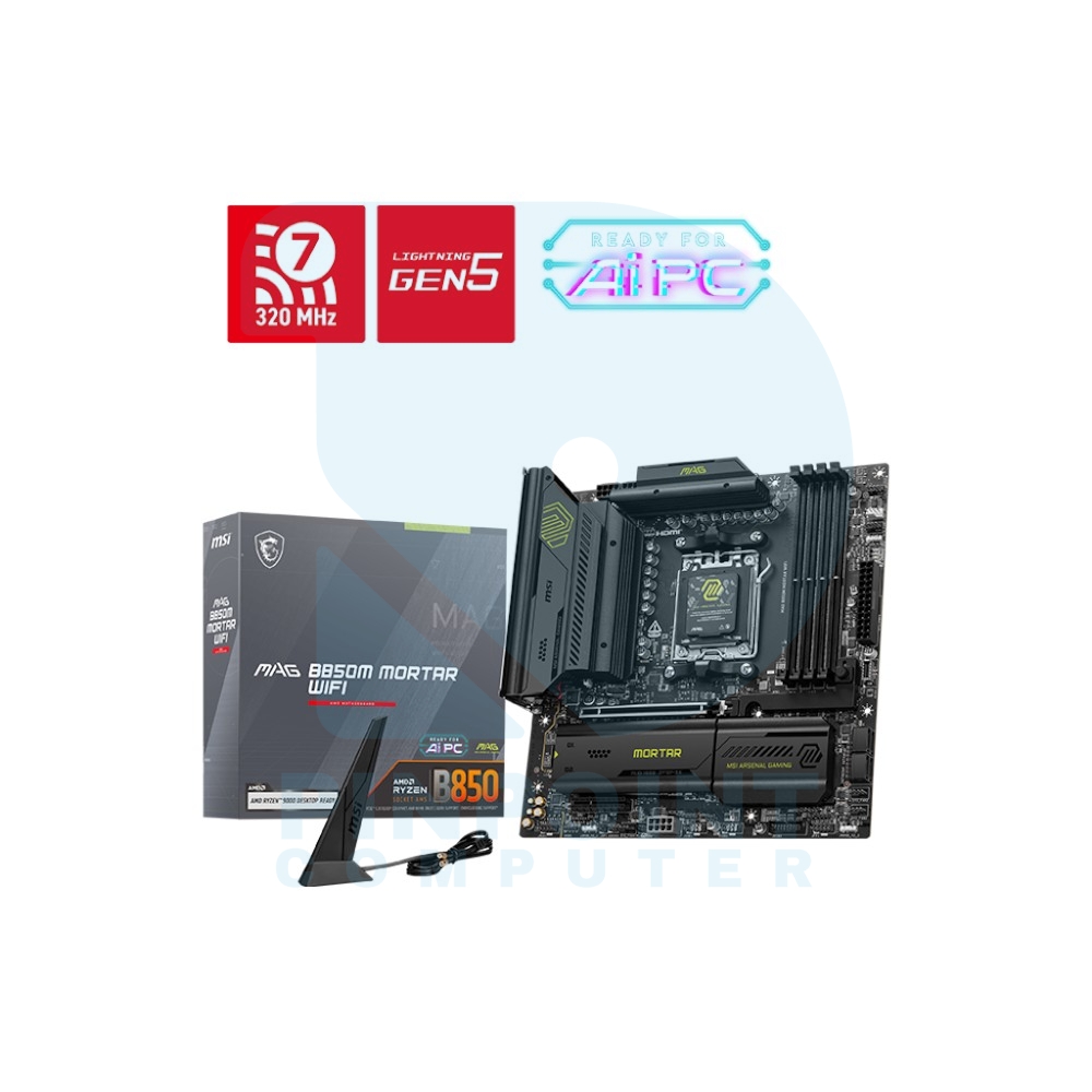 msi mag b850m mortar wifi amd motherboard 01 msi mag b850m mortar wifi amd motherboard 01