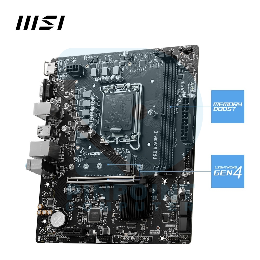 msi pro b760m e intel motherboard 03 msi pro b760m e intel motherboard 03