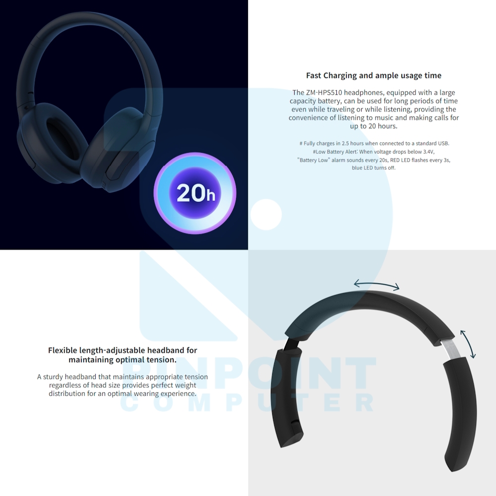 zalman zm hps510 wireless anc headphones zalman zm hps510 wireless anc headphones