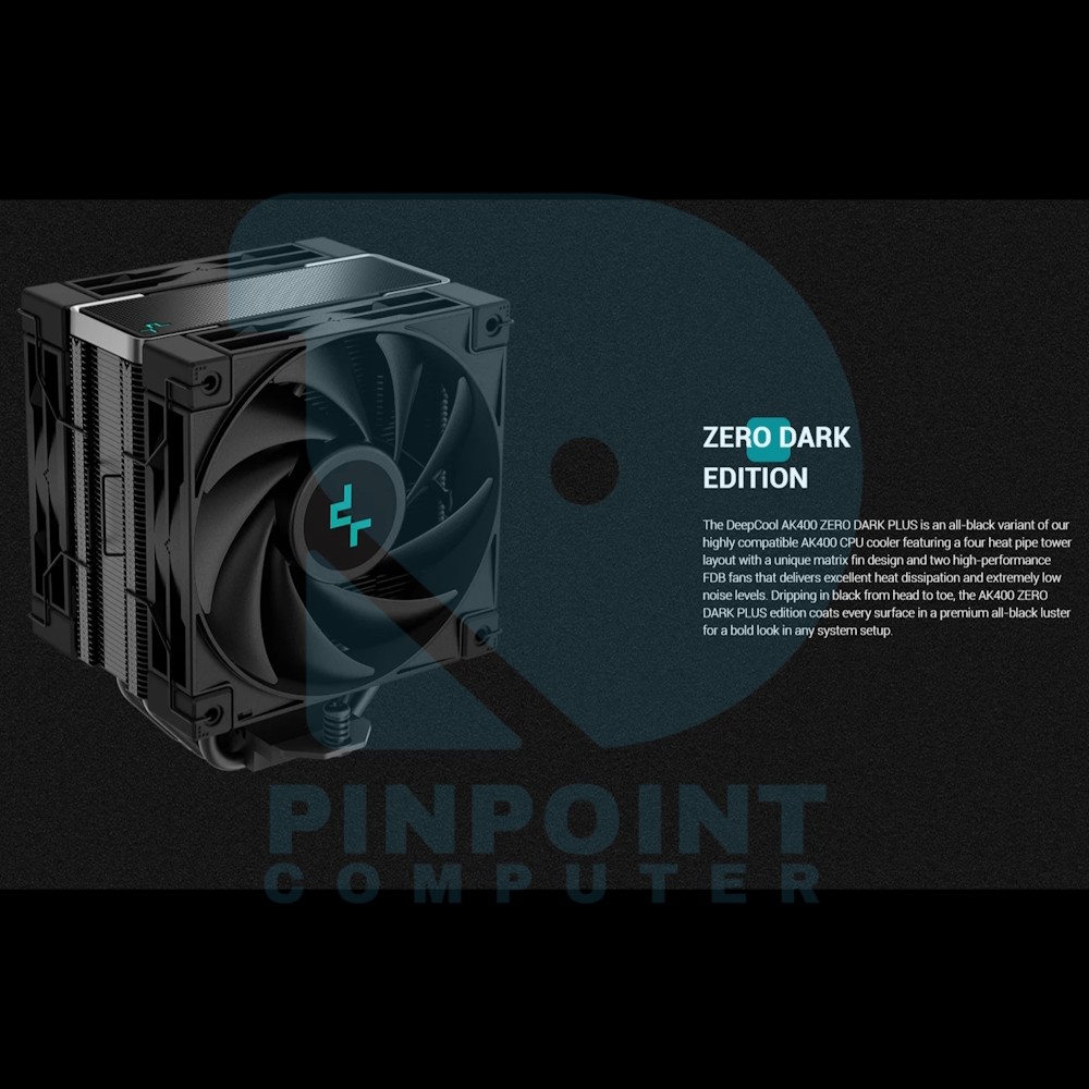 deepcool ak400 zero dark plus dual fan performance cpu cooler 02 deepcool ak400 zero dark plus dual fan performance cpu cooler 02