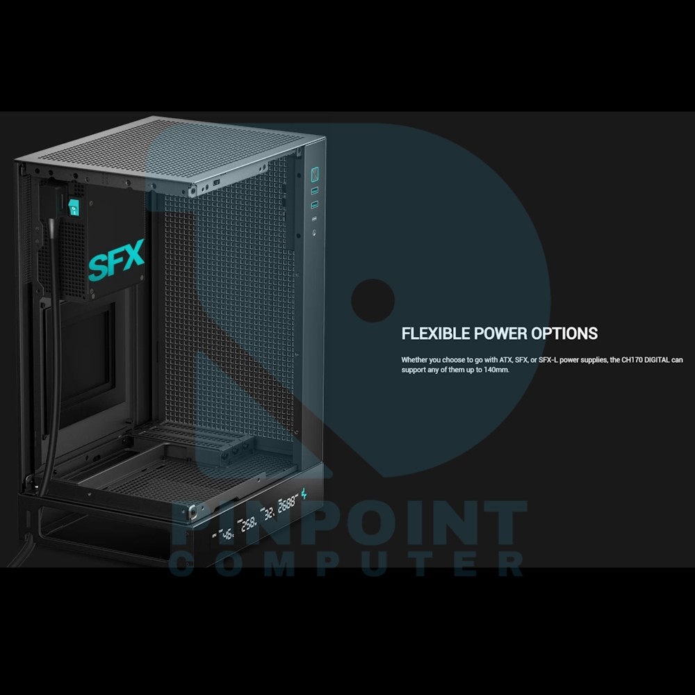 deepcool ch170 digital vertical mini itx with data screen 07 deepcool ch170 digital vertical mini itx with data screen 07