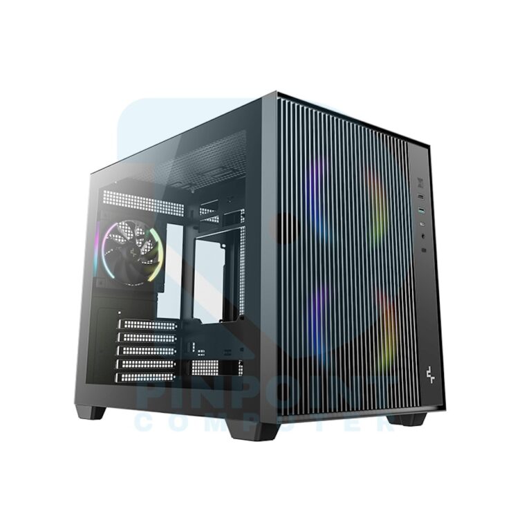 deepcool cg330 mesh 3f dual chamber micro atx pc case 01
