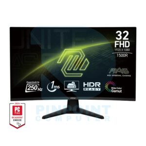 msi mag 32c6x 31.5 inch va fhd 250hz[oc] curved gaming monitor 00