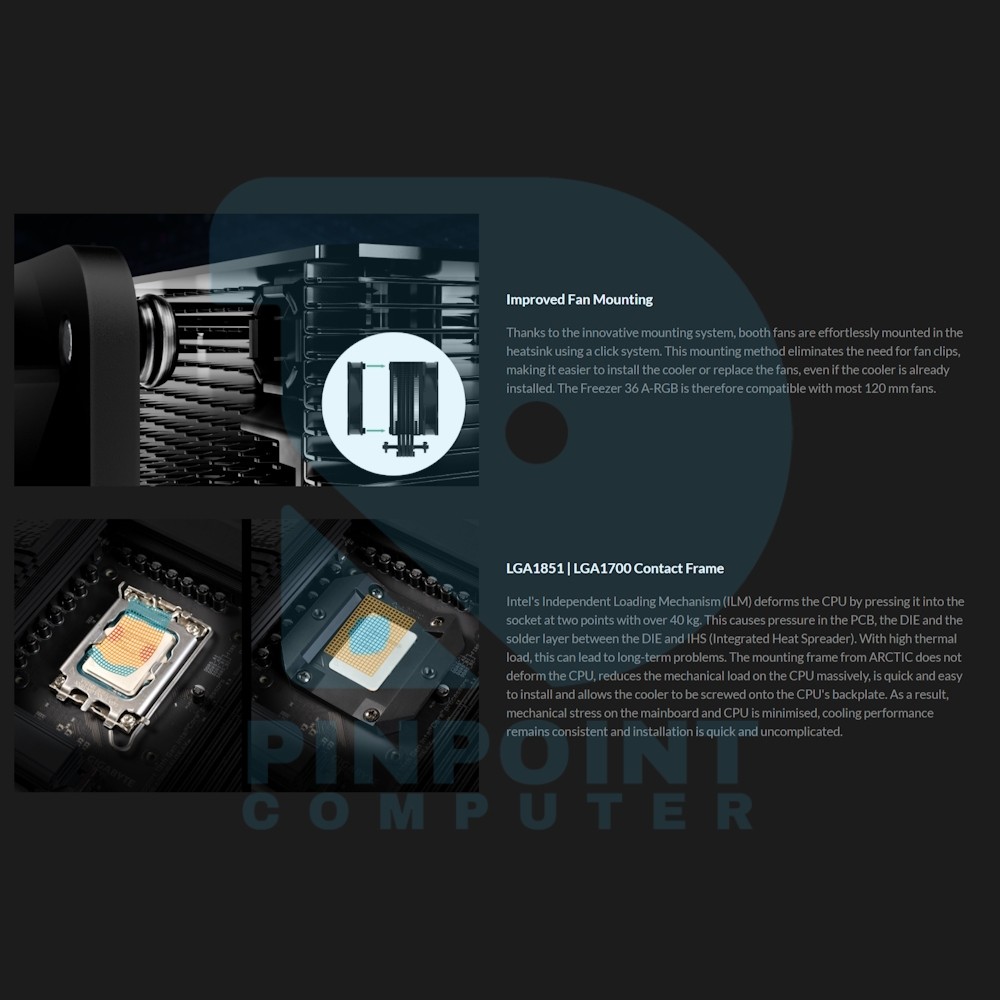 arctic freezer 36 a rgb multi compatible tower cpu cooler 05 arctic freezer 36 a rgb multi compatible tower cpu cooler 05