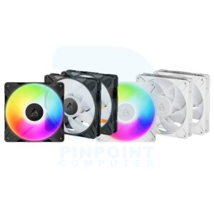 arctic p14 pro a rgb 140 mm a rgb pwm fan with cable splitter [3 pack] u