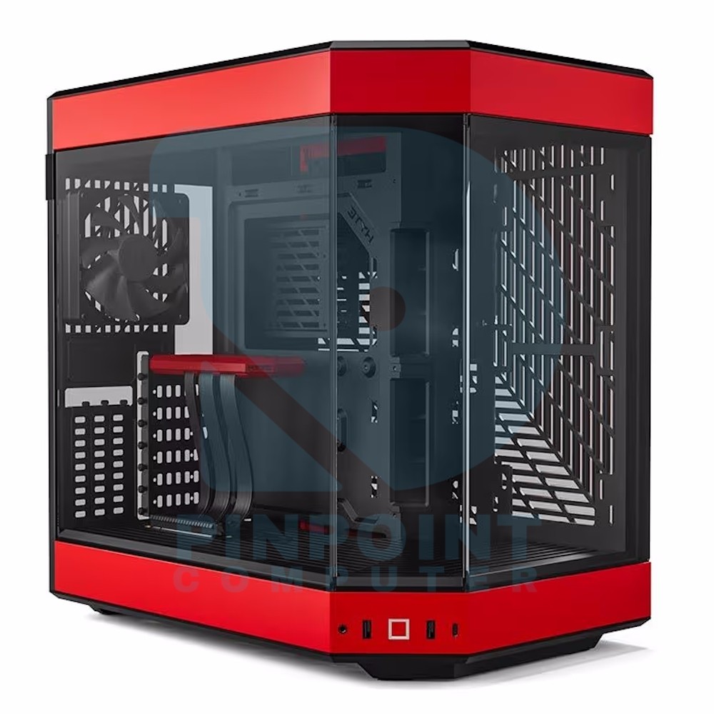hyte y60 modern aesthetic case black cherry