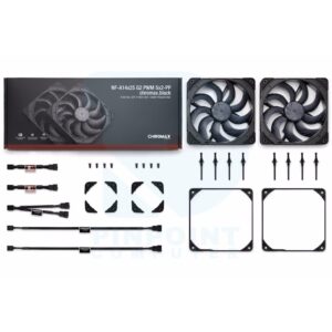 noctua nf a14x25 g2 pwm sx2 pp chromax.black next gen black 140mm dual fan set 01