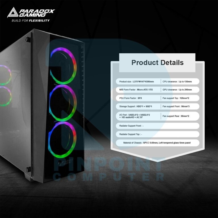 Paradox Gaming 361 Micro ATX PC Casing paradox gaming 361 micro atx pc casing 05