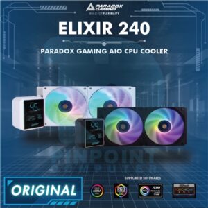 paradox gaming hypersonic elixir 240 argb aio cpu cooler 01