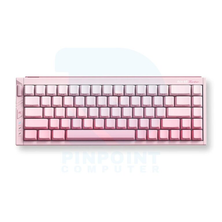 mchose ace 68 turbo full aluminum esports hall effect keyboard peachy pink