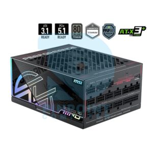 msi mpg ai1600ts pcie5 80 plus titanium power supply 01